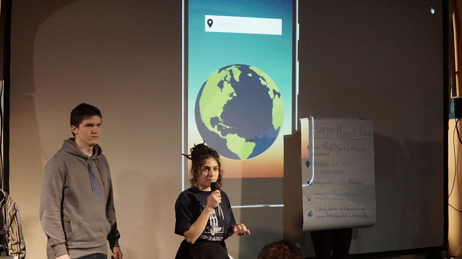 Team presenting the idea at N3XTCODER and Naturfreundejugend Deutschlands