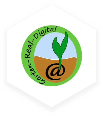 Garten-Real-Digital logo on a hex