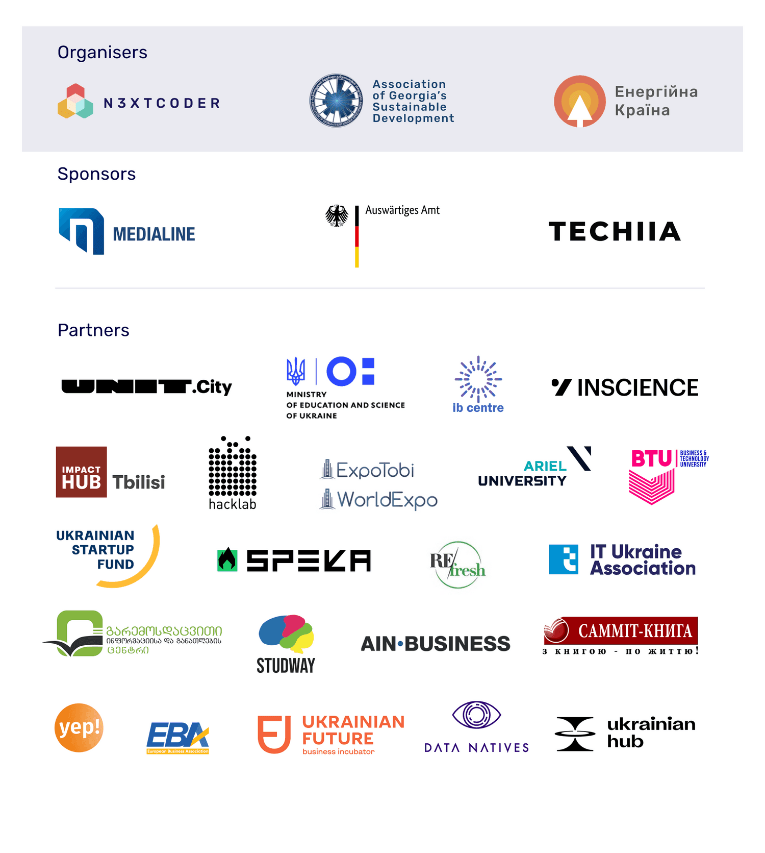 Logos der Hackathon-Partner