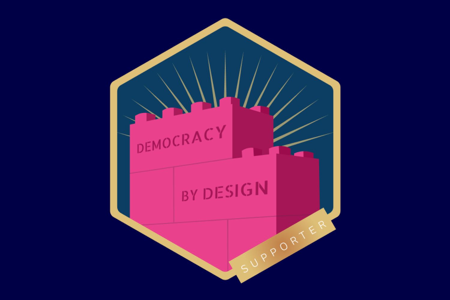 Democracy by Design supporter badge