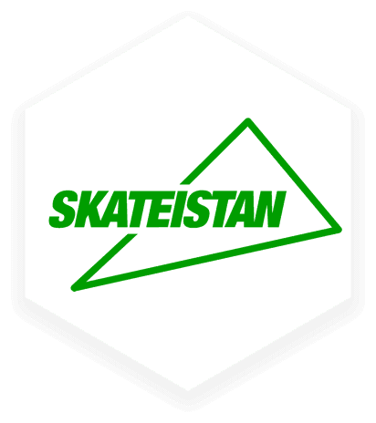 Skateistan logo on a hex