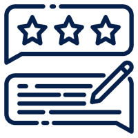 Icon, das eine Bewertung zeigt